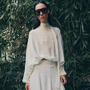 ZARA ZW COLLECTION POLKA DOT BLOUSE